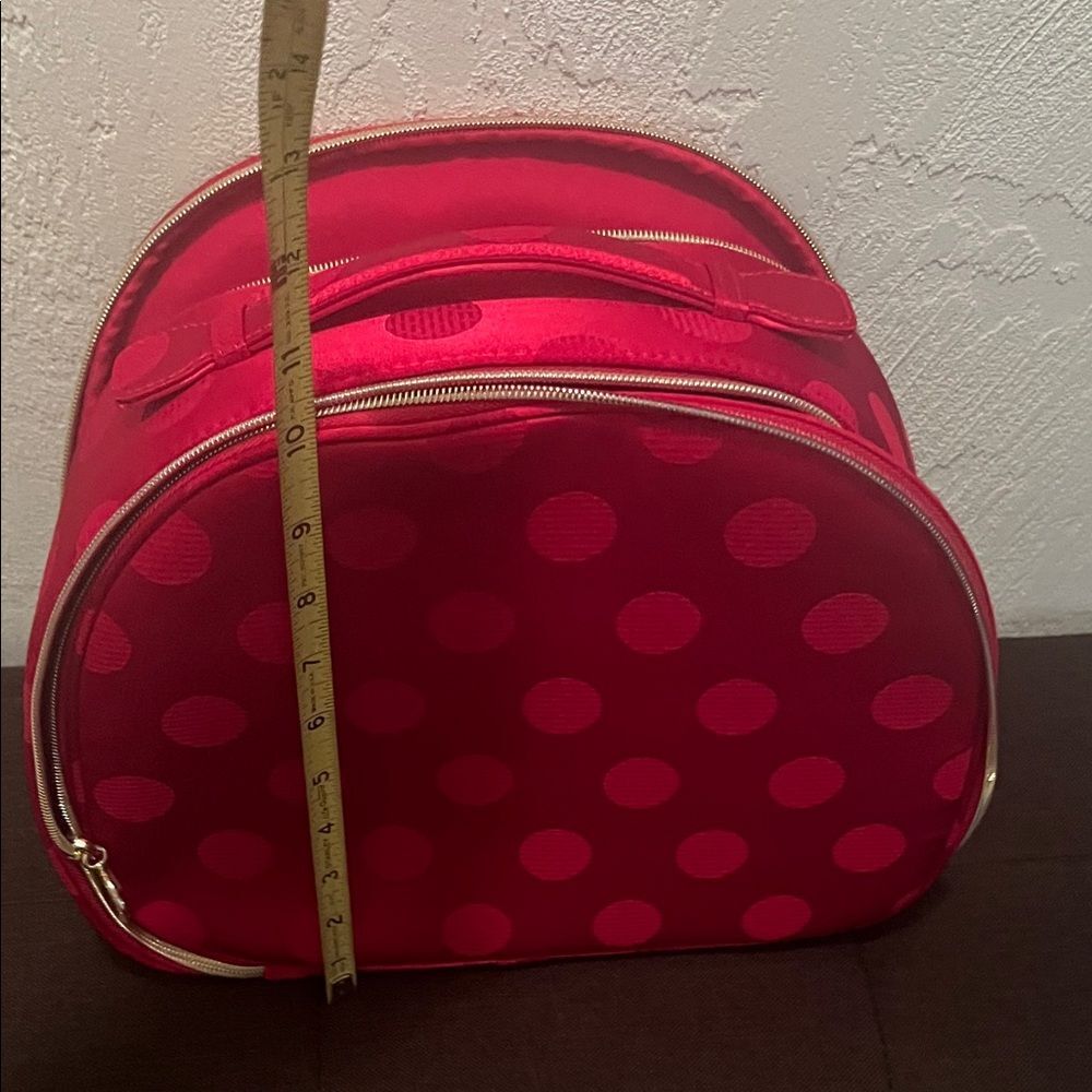 #0999+ Elegant Red Polka Dot Women's Makeup Bag - Picture 6 of 8